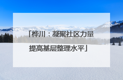 桦川：凝聚社区力量 提高基层整理水平