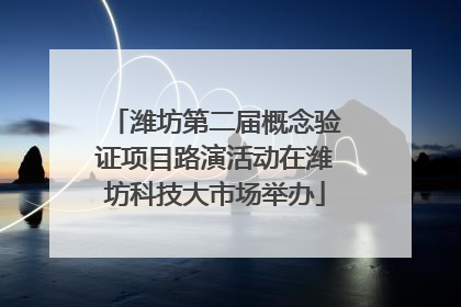 潍坊第二届概念验证项目路演活动在潍坊科技大市场举办
