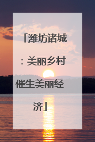 潍坊诸城：美丽乡村催生美丽经济
