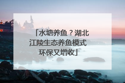 水塘养鱼？湖北江陵生态养鱼模式环保又增收