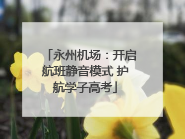 永州机场：开启航班静音模式 护航学子高考