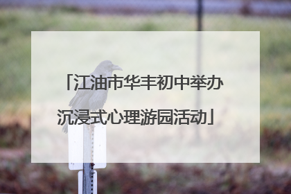 江油市华丰初中举办沉浸式心理游园活动
