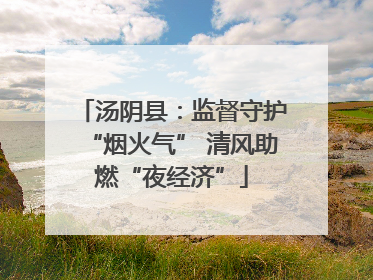 汤阴县：监督守护“烟火气” 清风助燃“夜经济”