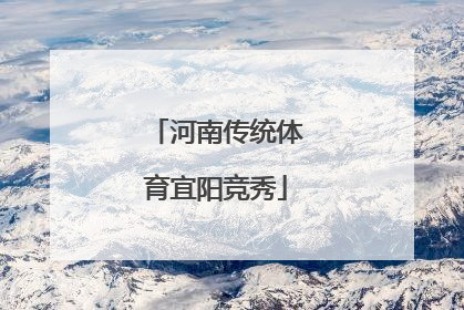 河南传统体育宜阳竞秀