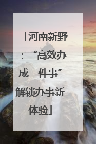河南新野：“高效办成一件事”解锁办事新体验