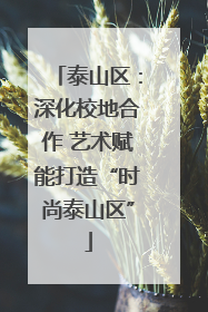 泰山区：深化校地合作 艺术赋能打造“时尚泰山区”