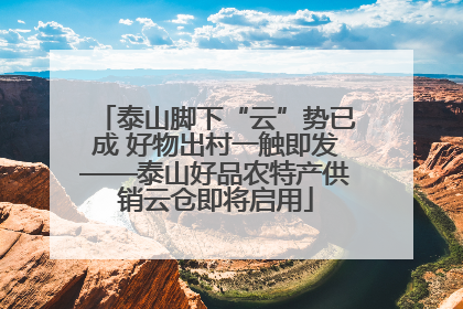 泰山脚下“云”势已成 好物出村一触即发——泰山好品农特产供销云仓即将启用