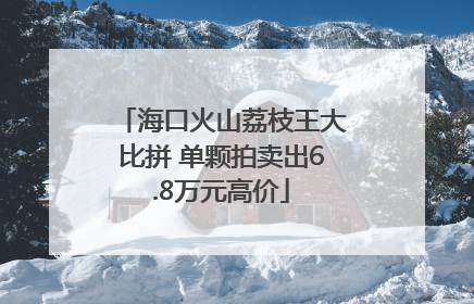 海口火山荔枝王大比拼 单颗拍卖出6.8万元高价