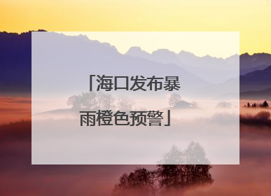 海口发布暴雨橙色预警