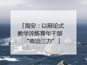 海安：以辩论式教学淬炼青年干部“政治三力”