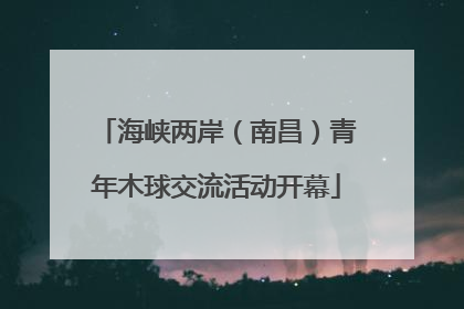 海峡两岸（南昌）青年木球交流活动开幕