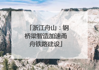 浙江舟山：钢桥梁智造加速甬舟铁路建设