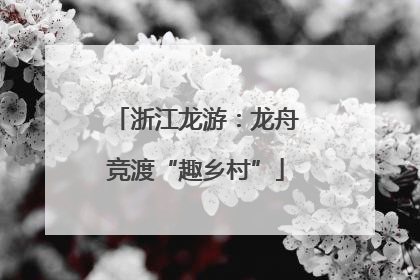 浙江龙游：龙舟竞渡“趣乡村”