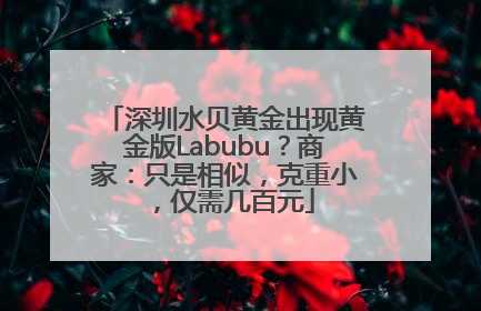 深圳水贝黄金出现黄金版Labubu？商家：只是相似，克重小，仅需几百元