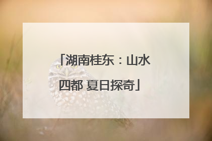 湖南桂东:山水四都 夏日探奇