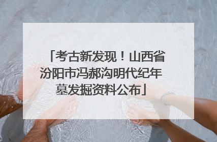 考古新发现！山西省汾阳市冯郝沟明代纪年墓发掘资料公布