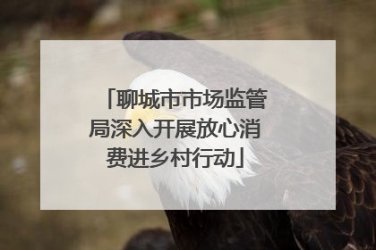 聊城市市场监管局深入开展放心消费进乡村行动