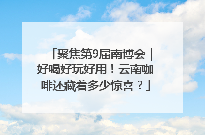 聚焦第9届南博会｜好喝好玩好用！云南咖啡还藏着多少惊喜？