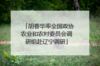胡春华率全国政协农业和农村委员会调研组赴辽宁调研