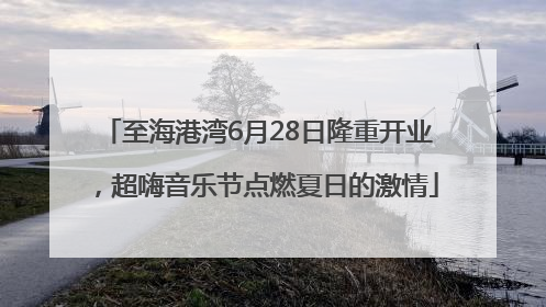 至海港湾6月28日隆重开业，超嗨音乐节点燃夏日的激情