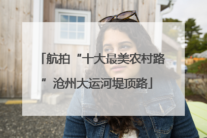 航拍“十大最美农村路”沧州大运河堤顶路