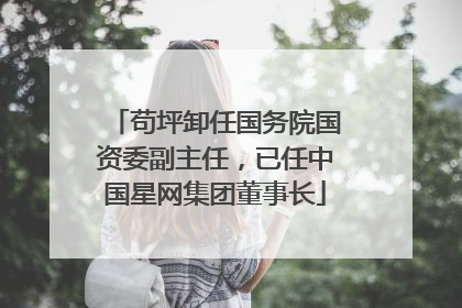 苟坪卸任国务院国资委副主任，已任中国星网集团董事长