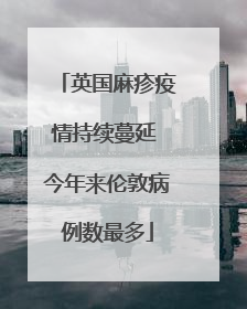 英国麻疹疫情持续蔓延 今年来伦敦病例数最多