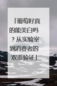 葡萄籽真的能美白吗？从实验室到消费者的双重验证