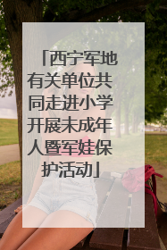 西宁军地有关单位共同走进小学开展未成年人暨军娃保护活动