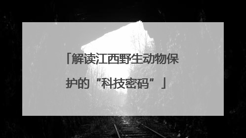 解读江西野生动物保护的“科技密码”