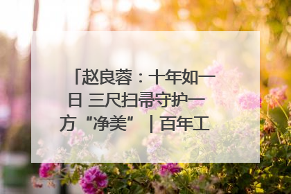 赵良蓉：十年如一日 三尺扫帚守护一方“净美”｜百年工运·劳模说