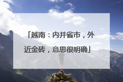 越南：内并省市，外近金砖，意思很明确