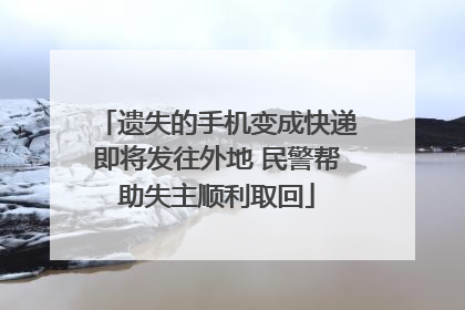 遗失的手机变成快递即将发往外地 民警帮助失主顺利取回