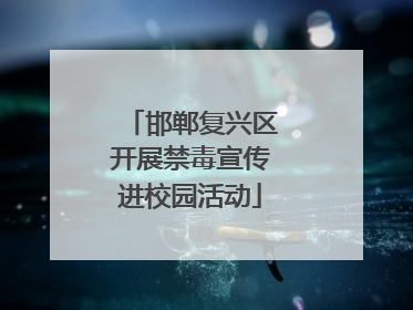 邯郸复兴区开展禁毒宣传进校园活动
