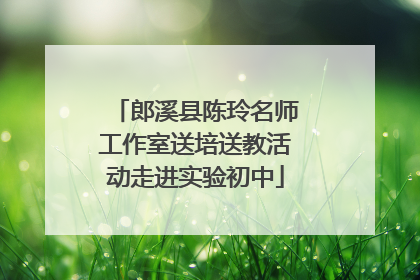 郎溪县陈玲名师工作室送培送教活动走进实验初中