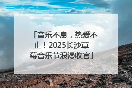 音乐不息，热爱不止！2025长沙草莓音乐节浪漫收官