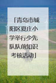 青岛市城阳区夏庄小学举行少先队队前知识考核活动