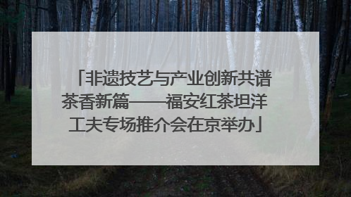 非遗技艺与产业创新共谱茶香新篇——福安红茶坦洋工夫专场推介会在京举办