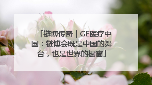 链博传奇｜GE医疗中国：链博会既是中国的舞台，也是世界的橱窗