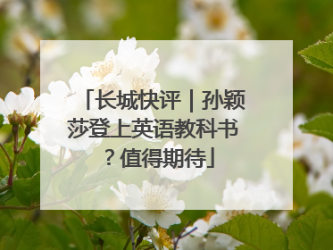 长城快评｜孙颖莎登上英语教科书？值得期待