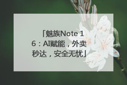 魅族Note 16：AI赋能，外卖秒达，安全无忧