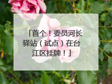 首个！委员河长驿站（试点）在台江区挂牌！