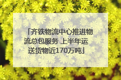 齐铁物流中心推进物流总包服务 上半年运送货物近170万吨