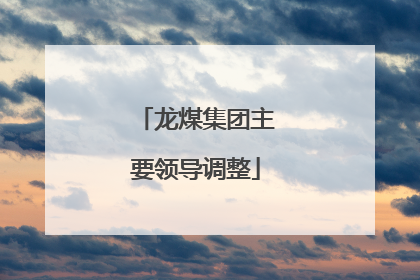 龙煤集团主要领导调整