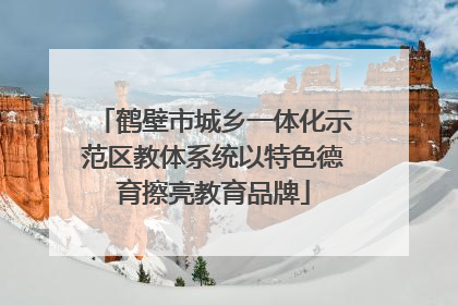 鹤壁市城乡一体化示范区教体系统以特色德育擦亮教育品牌