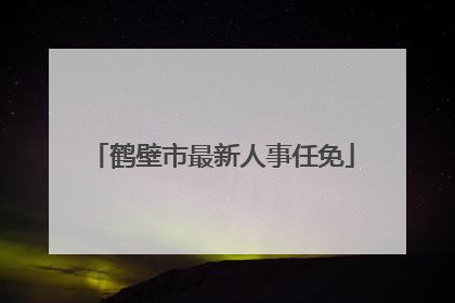 鹤壁市最新人事任免