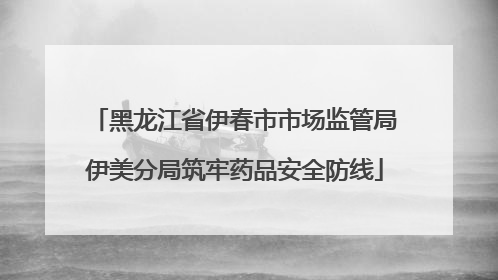 黑龙江省伊春市市场监管局伊美分局筑牢药品安全防线