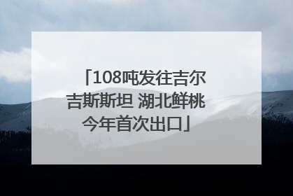 108吨发往吉尔吉斯斯坦 湖北鲜桃今年首次出口