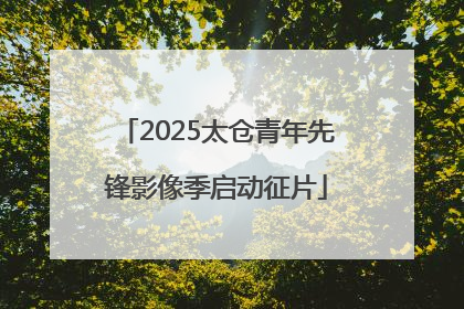 2025太仓青年先锋影像季启动征片