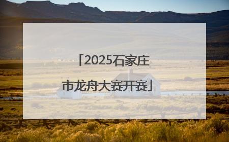 2025石家庄市龙舟大赛开赛